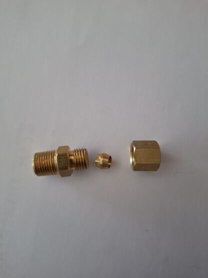 1/8" MPT x 3/16" Brass Bulk Head
